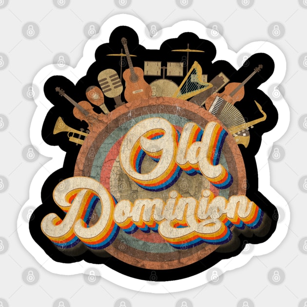 Retro Style Music Tour - Old Dominion Sticker by kumurkumur